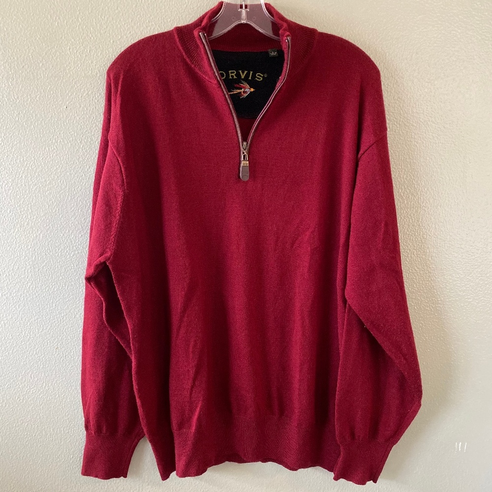 orvis wool long sleeve sweater